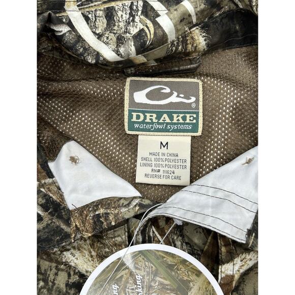 Drake Waterfowl Systems EST Camo Wing shooter Long Sleeve Size M - Picture 5 of 11
